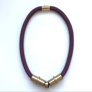 Burgundy rope necklace - multiple ways to wear it